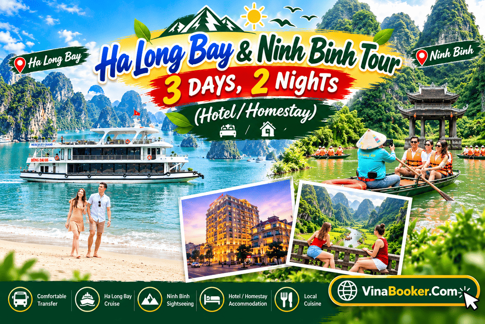 NInh Binh Halong 3 days 2 nights