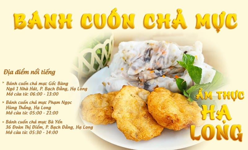 Bánh cuốn chả mực Hạ Long