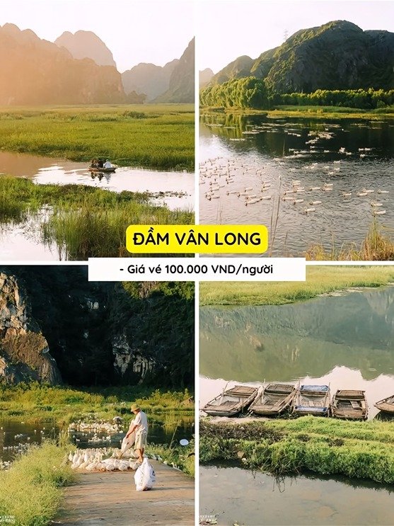 Giá vé đầm Vân Long Ninh Bình